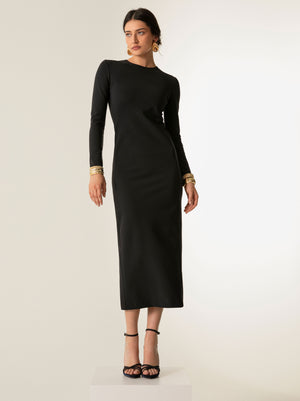 BIA Column Dress / Black / Primary