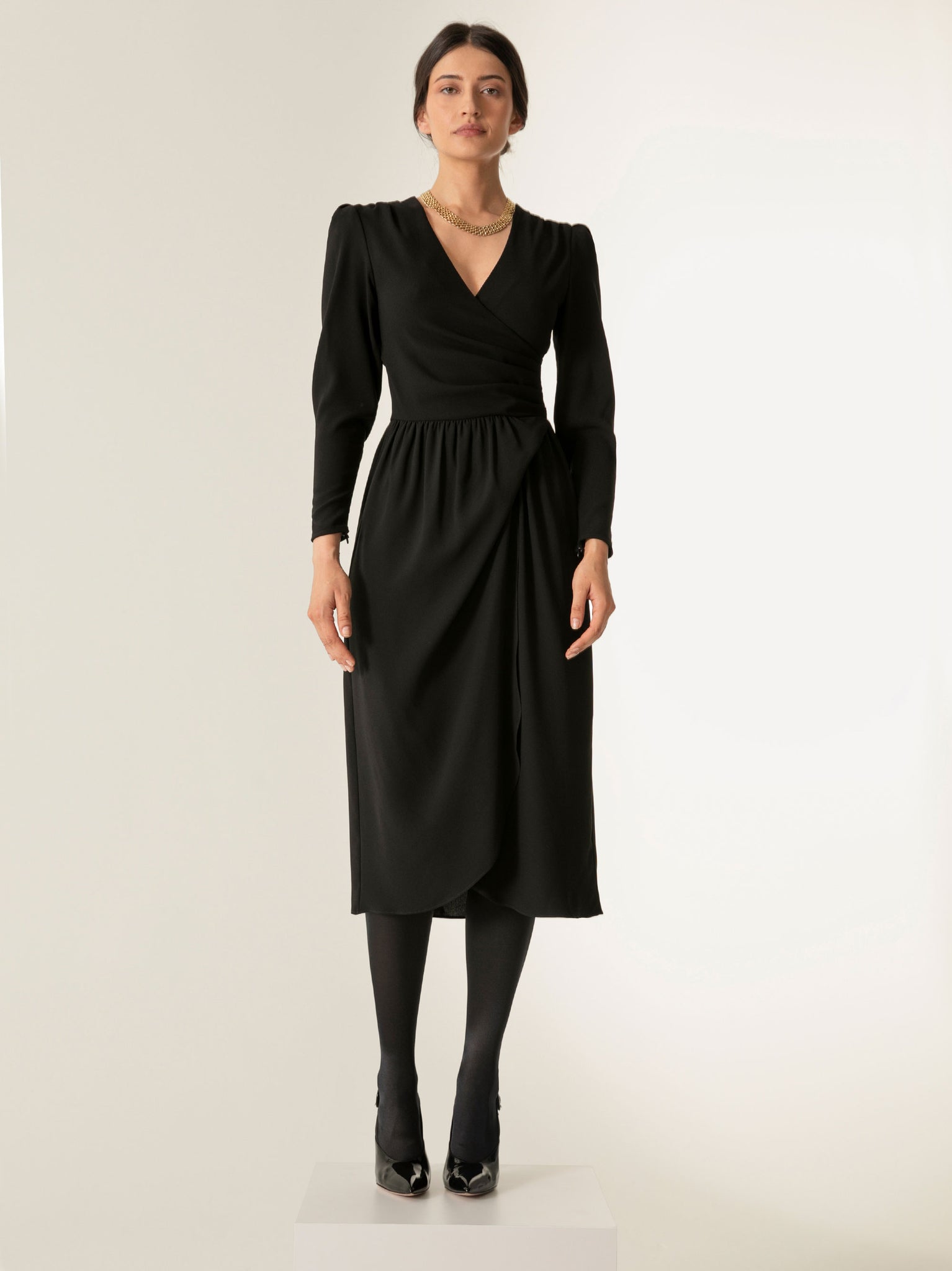 HERA Wrap Dress / Black / Secondary