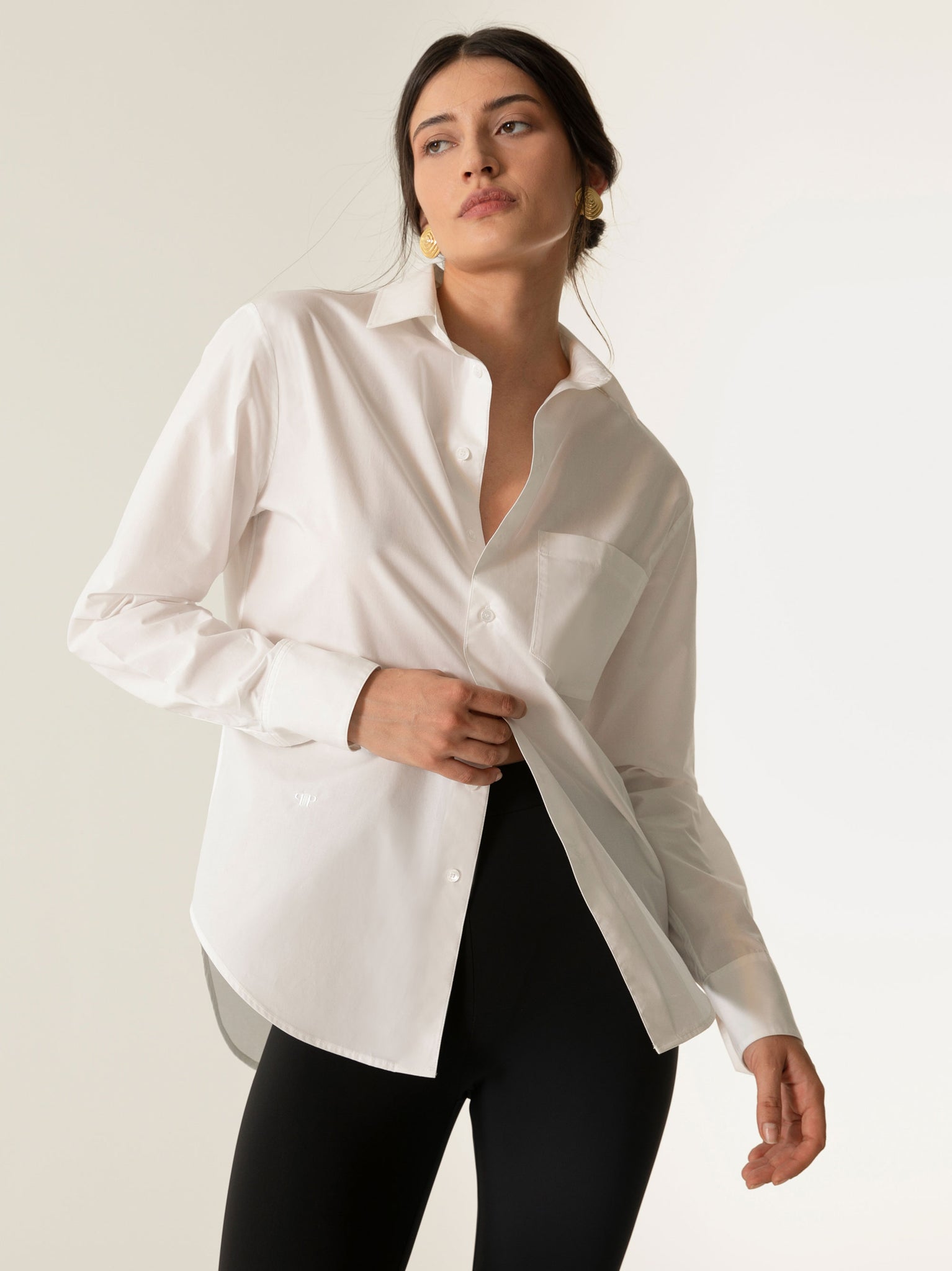 HESTIA Poplin Shirt / White / Secondary