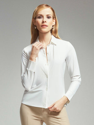 Jane Slim Jersey Shirt / Off White / Secondary