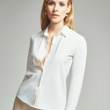 Jane Slim Jersey Shirt / Off White / Primary
